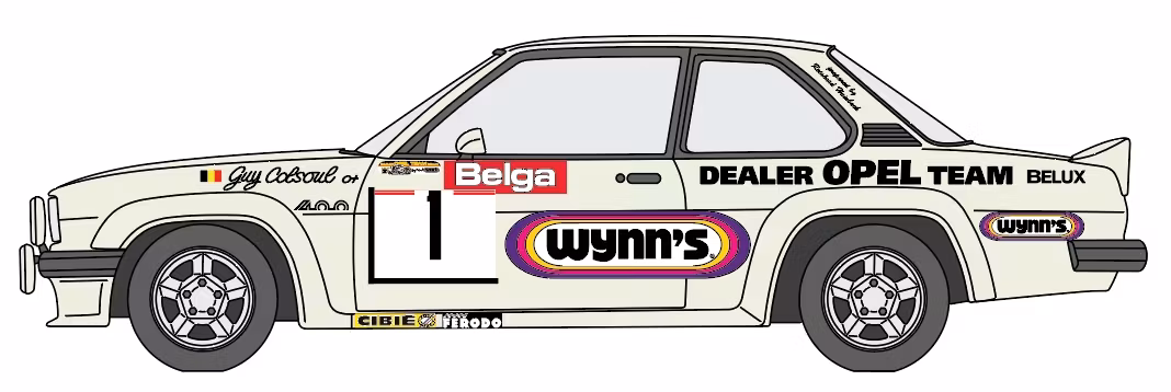 Dekal set OPEL ASCONA 400 DEALER OPEL TEAM 1/24