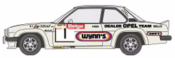 Dekal set OPEL ASCONA 400 DEALER OPEL TEAM 1/24