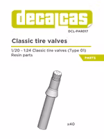 AIR VALVE CLASSIC TIRE RESIN PARTS (40 pcs) 1/24 - 1/20