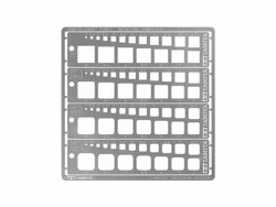TAMIYA Modeling Template (Square, 1-10mm)