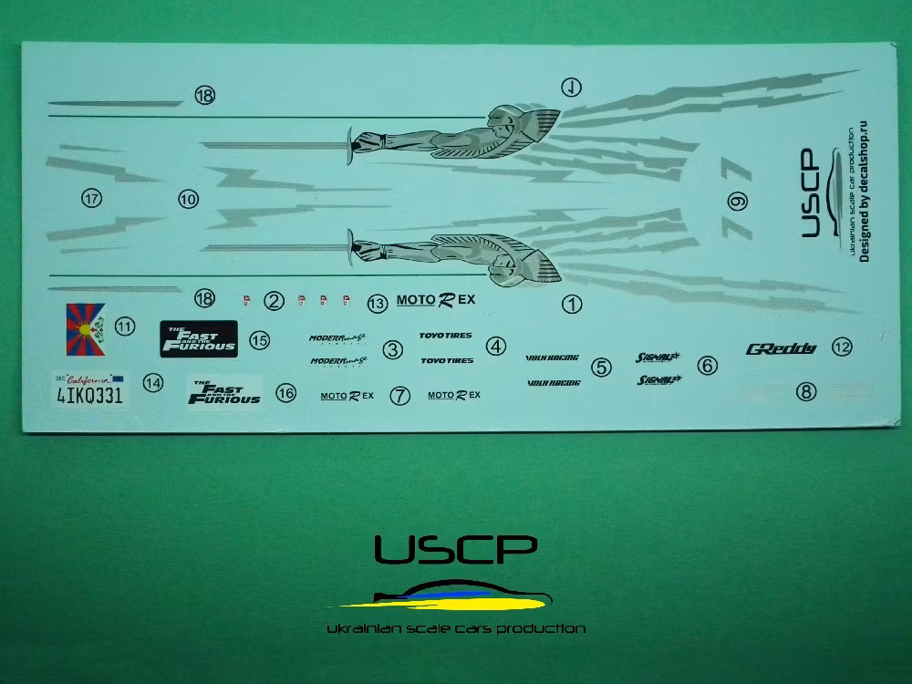 Nissan Skyline GTR (R33) F&F Decal 1/24