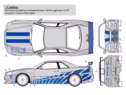 Decal Nissan Skyline GTR (R34) F&F2 1/24