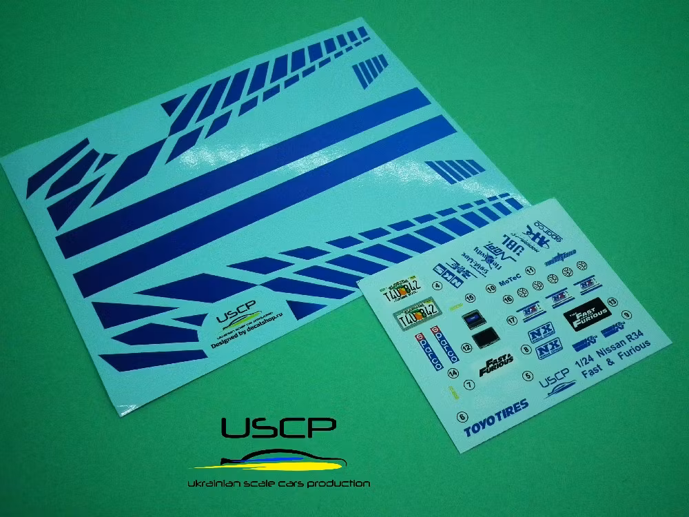 Decal Nissan Skyline GTR (R34) F&F2 1/24