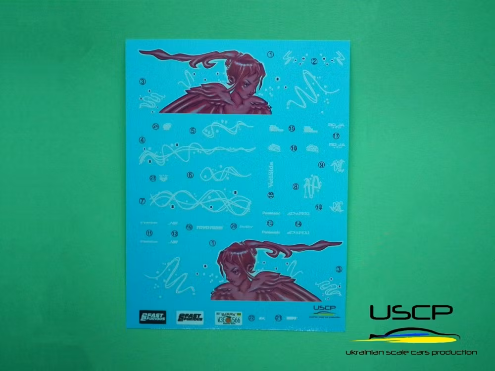 Honda S2000 Pink F&F2 (Suki) Decal
