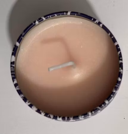 Stearinlys i Krukke  Jule motiv.