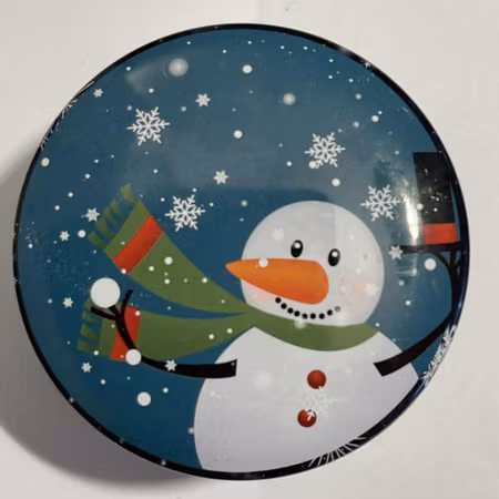 Stearinlys i Krukke  Jule motiv.