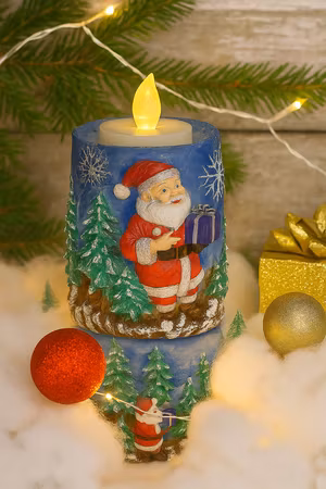 Stearinlys M/Nisse motiv 2