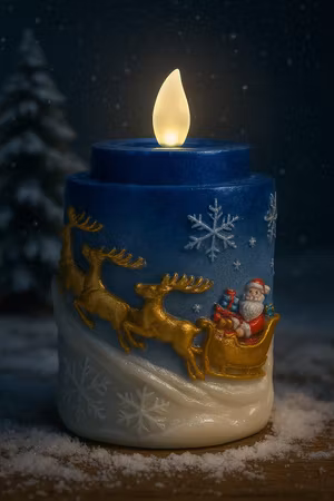 Stearinlys Nisse M/Slede