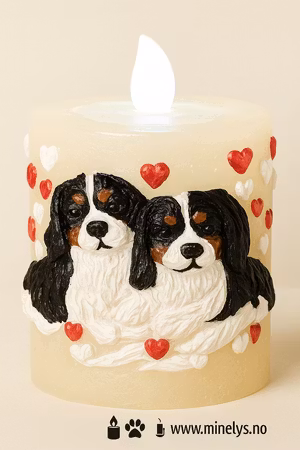 Stearinlys 2 Hunder (SOLGT)