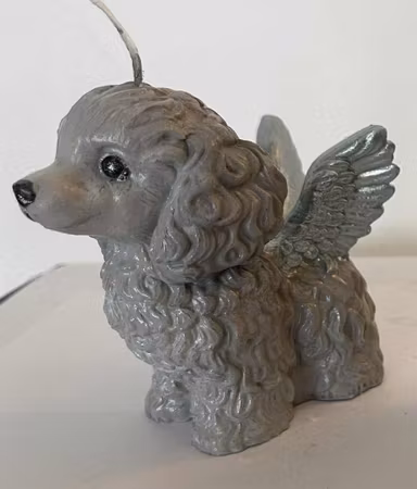 Stearinlys Hund M/Vinger