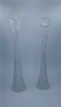 Blomstervaser, 2 stk i krystall.