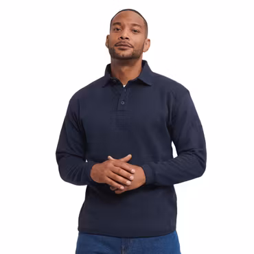 Kraftig sweatshirt med krage för herr | Russell