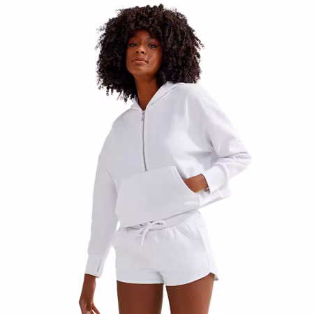 Damhoodie med halv dragkedja | TriDri