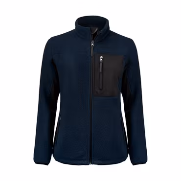 Fleecejacka för dam i återvunnen polyester med bröstficka och dragkedjor | Texstar
