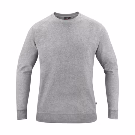 Sweatshirt i French Terry med rund hals och ribbade detaljer | Texstar