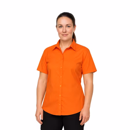 Färgglad poplinblus med kort ärm för dam - XXS-8XL | Premier