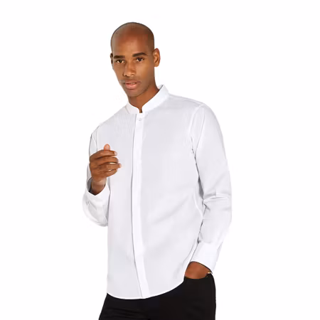 Figursydd skjorta med mandarinkrage | Kustom Kit