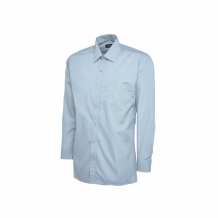 Poplinskjorta med lång ärm i polyester & bomull | Uneek