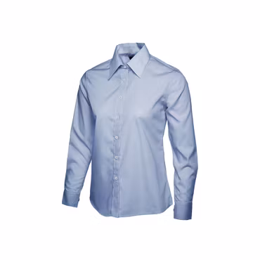 Poplinskjorta med lång ärm i polyester & bomull för dam | Uneek