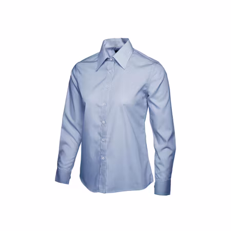 Poplinskjorta med lång ärm i polyester & bomull för dam | Uneek