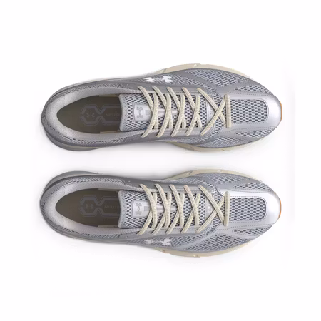 Silver löparsko i mesh och läder med HOVR-dämpning för dam | Under Armour