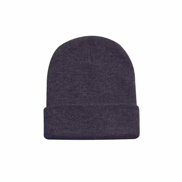 Stickad unisex mössa i akryl med uppvikt kant | Uneek