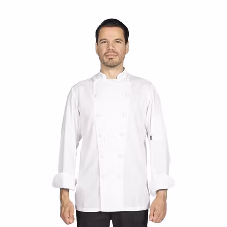 Kockrock långärmad i bomull med StayCool® | Le Chef Professional