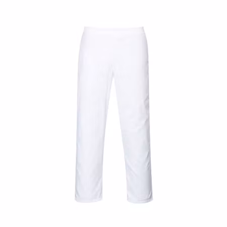 Vit bagarbyxa i polyester och bomull med elastisk midja | Portwest