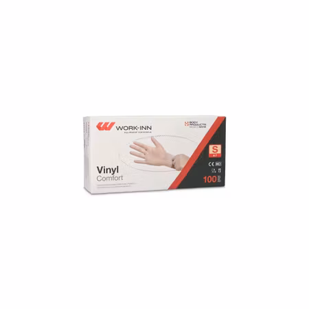 Vinylhandskar opudrade transparenta – 100-pack | Papstar