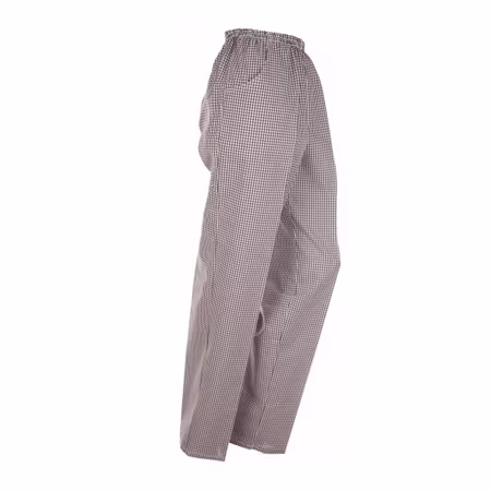 Marinrutiga unisex byxor i twill med elastisk midja och fickor | Confecciones J. Garcia