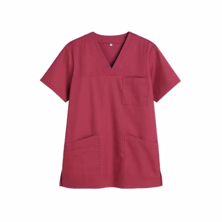 Mellanrosa vårdtunika i twill med kort ärm - unisex | TK Design