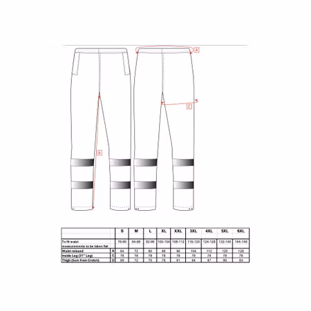 High-vis regnbyxa klassisk | Portwest