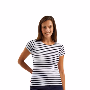 Randig marint inspirerad t-shirt för dam | Asquith & Fox