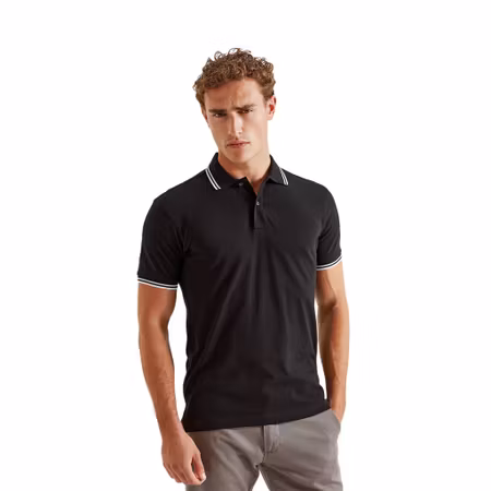 Klassisk pikétröja med kontrastdetaljer | Asquith & Fox