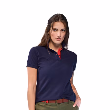 Kontrastpiké i figurnära passform för dam | Asquith & Fox