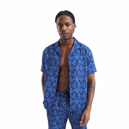 Kortärmad sommar­skjorta i avslappnad passform för herr | Wombat