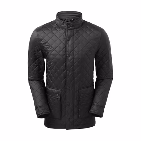 Marinblå quiltad jacka i slim fit med diamantmönster för dam | 2786