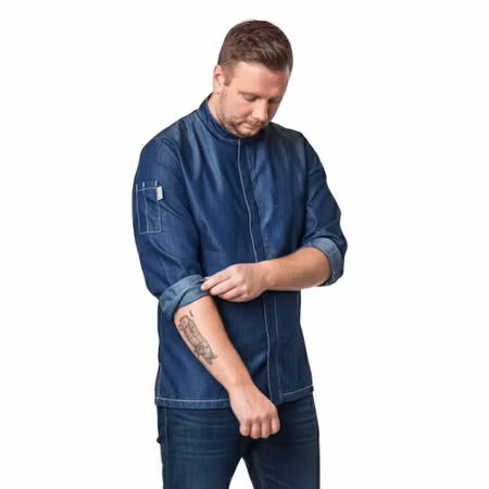 Kockrock i denim sydd av yrkesskräddare | Magnum