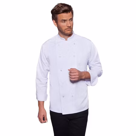 Klassisk kockjacka i twill med tryckknappar unisex | Karlowsky