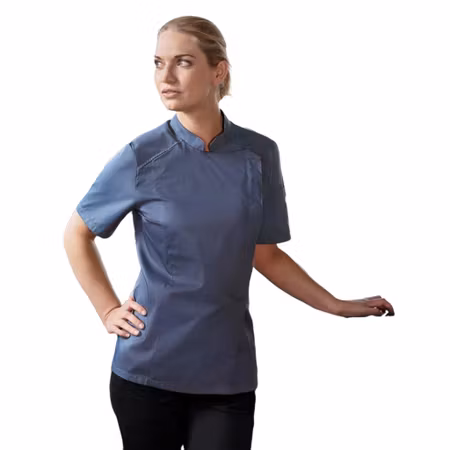 Kortärmad kockjacka i lätt twill med modern passform dam | Karlowsky