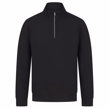 Sweatshirt med kort dragkedja i unisex | Henbury