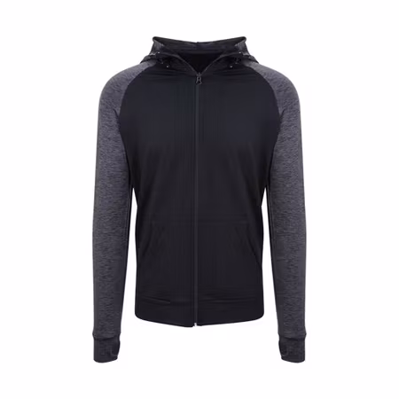 Hoodie med dragkedja och kontrastdetaljer | Just Cool