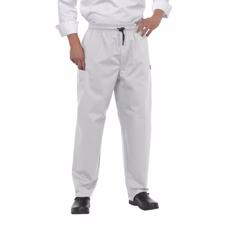 Kockbyxa i slitstark polyester- och bomullsblandning med dragsko för unisex | Le Chef Professional