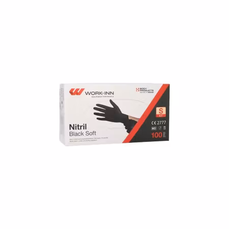 Nitrilhandskar opudrade i svart - 100-pack | Papstar
