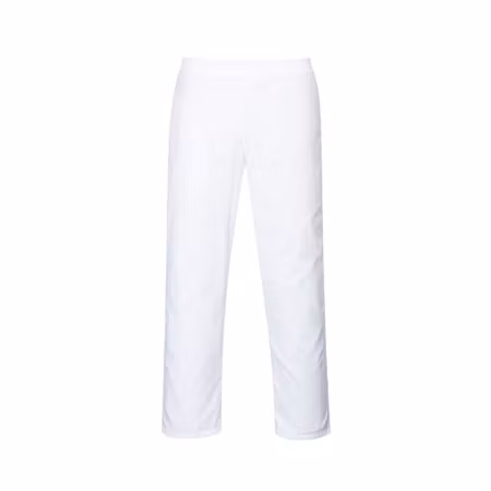 Vit bagarbyxa i polyester och bomull med elastisk midja | Portwest