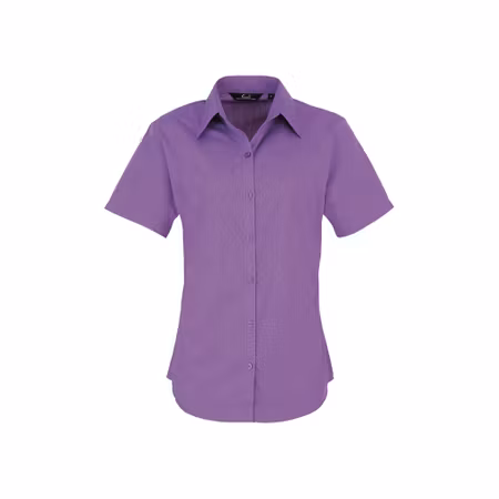 Färgglad poplinblus med kort ärm för dam - XXS-8XL | Premier