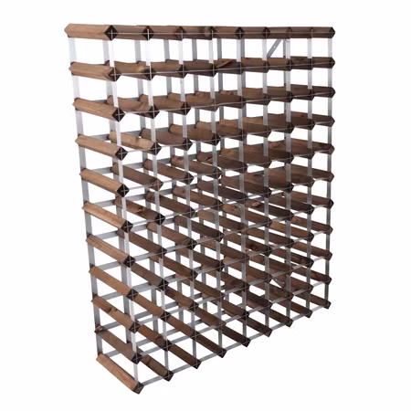 Vinställ för 90 flaskor – omonterat i mörkt trä | The Swedish Wine Rack Factory