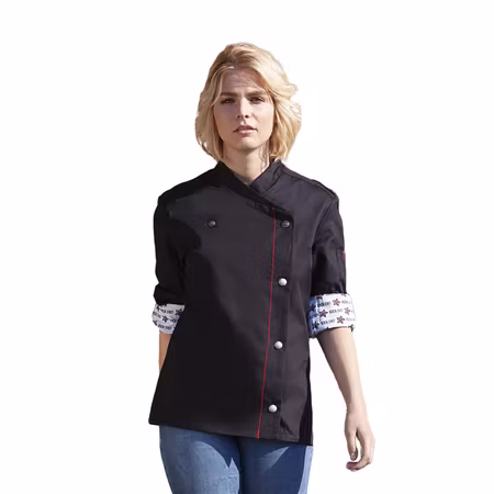 Kockjacka i twill med tryckknappar och ventilationspaneler för dam - ROCK CHEF® | Karlowsky