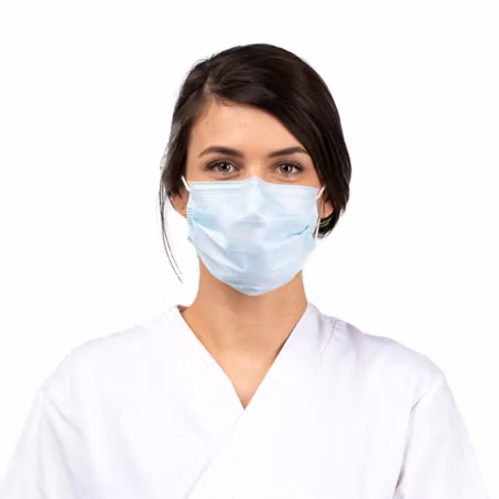 Munskydd med öronband Typ IIR – Blå (50-pack) | Gibson Medical