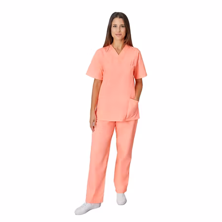 Unisex vårdtunika med V-ringning och kort ärm - upp till 10XL | Exner